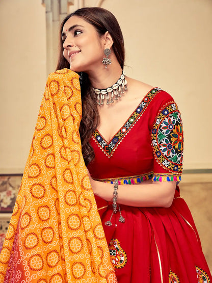 Premium Garba Outfit Lehenga with Embroidered Designer Choli