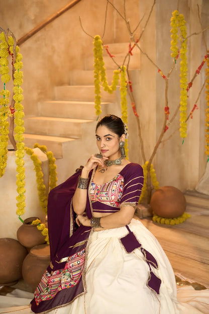 Navratri Special Ethnic Lehenga Set for Women Dandiya Look