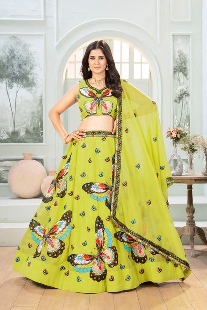 Traditional Embroidered Lehenga Set
