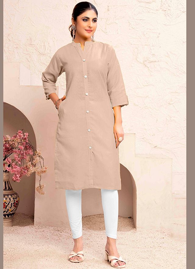 Chiku Color Magic Cotton Fabric Solid Designer Formal Girlie Kurta