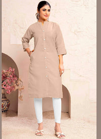 Chiku Color Magic Cotton Fabric Solid Designer Formal Girlie Kurta