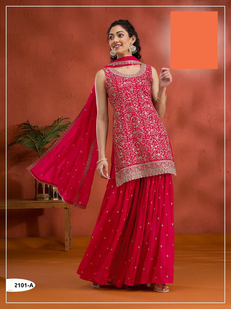 Georgette Semi stitched Wedding Suits OS2101