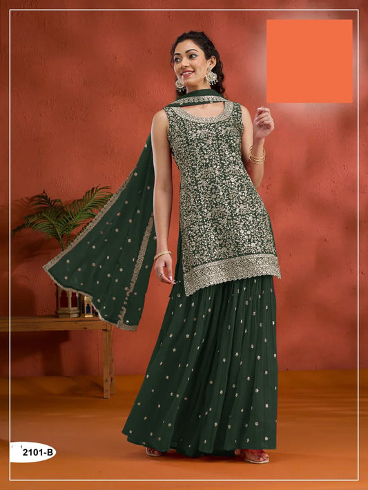 Georgette Semi stitched Wedding Suits OS2101
