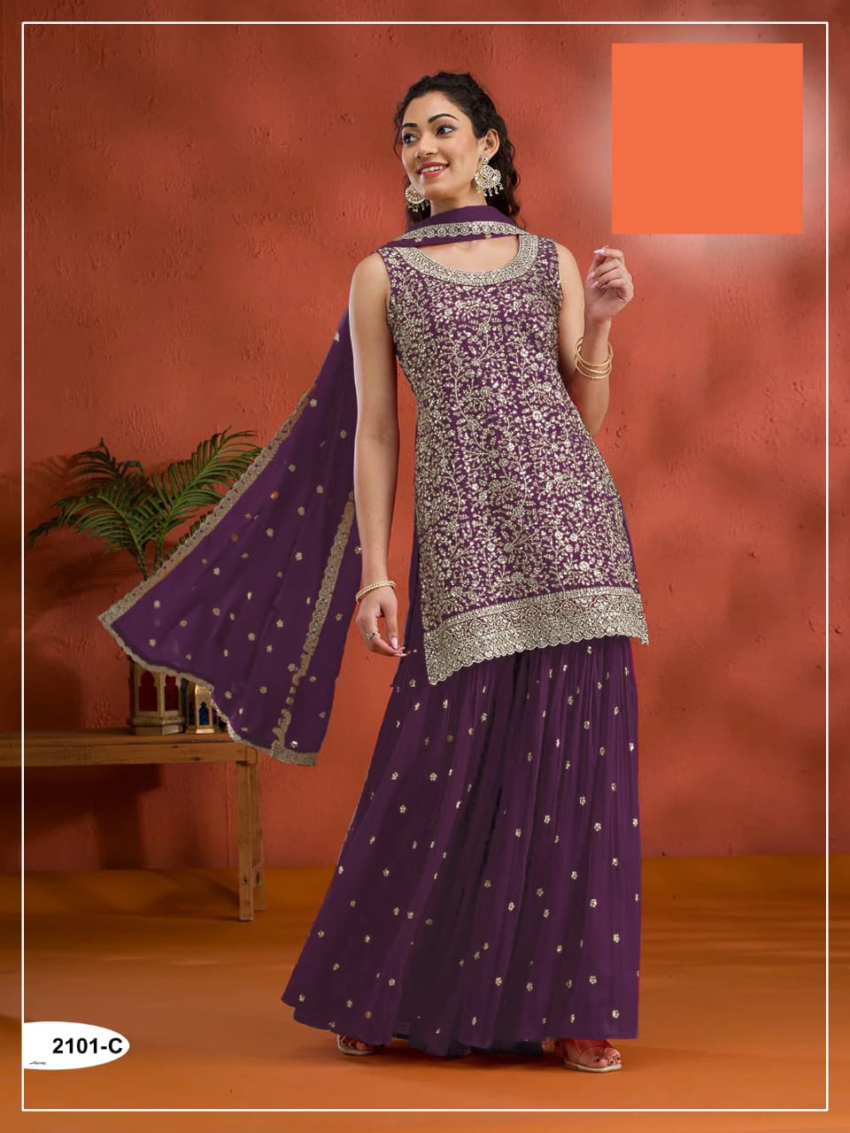 Georgette Semi stitched Wedding Suits OS2101