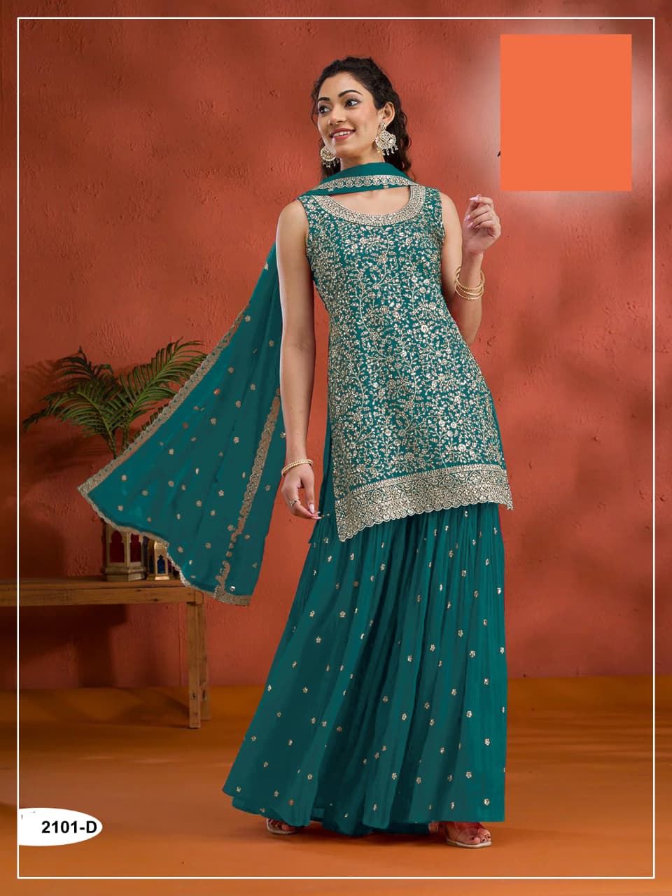 Georgette Semi stitched Wedding Suits OS2101