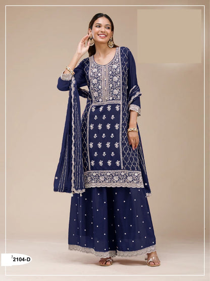 Crush Georgette Semi Stitched Wedding Suits