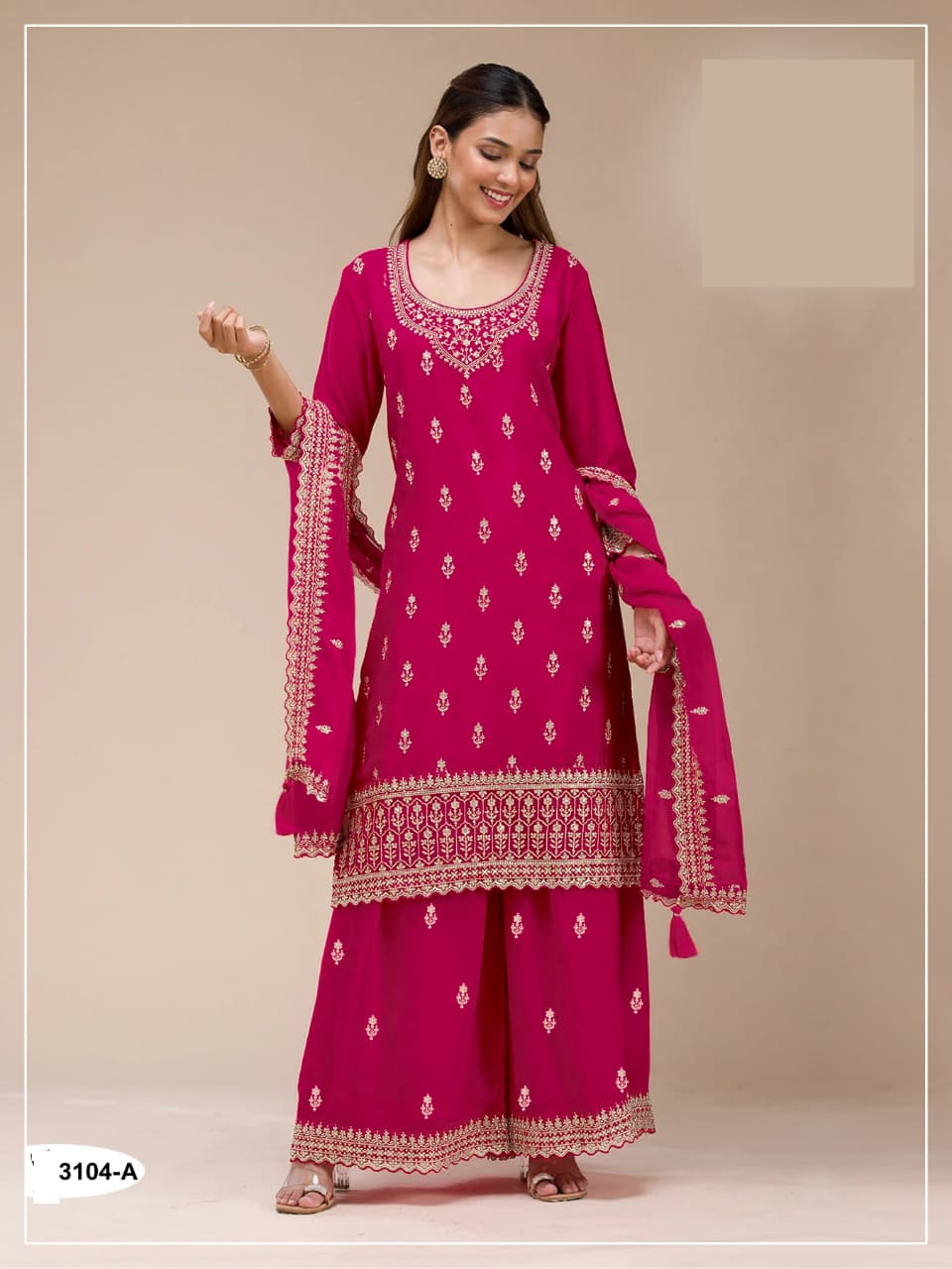 Georgette Semi stitched Wedding Suits OS3104