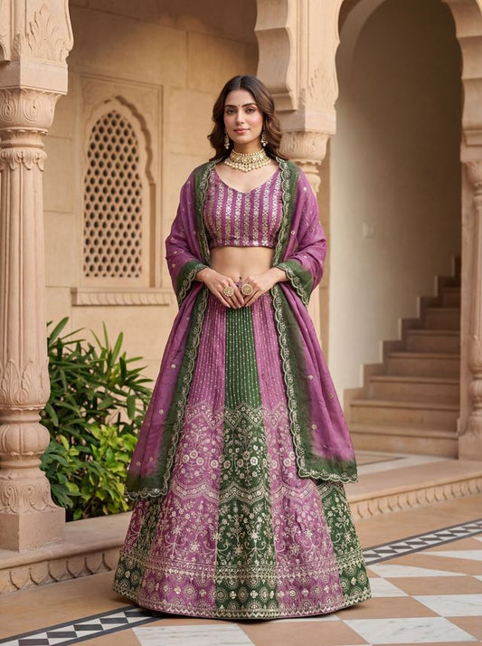 Elegant Embroidered Ethnic Lehenga