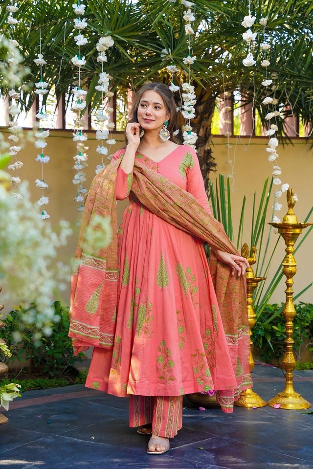 Designer Anarkali Suit with Dupatta   Festive Wear Collection