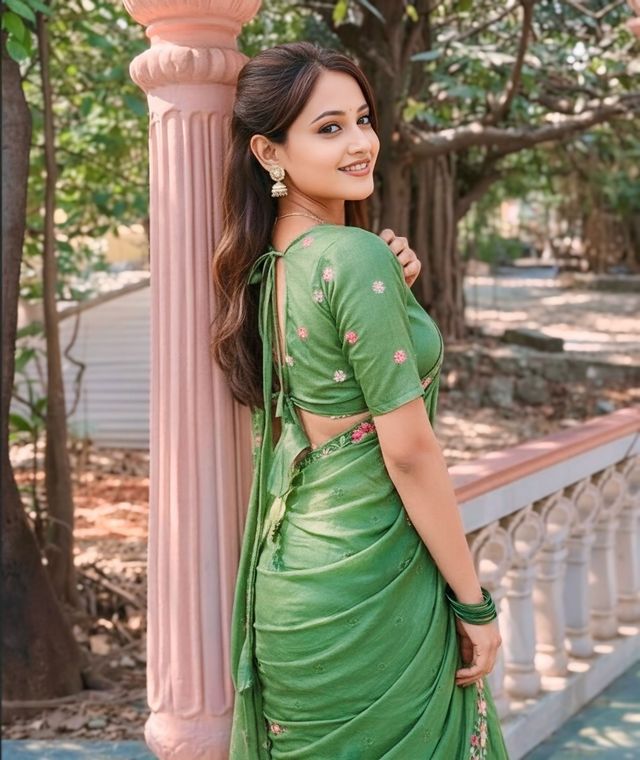 Green Color Crush Silk Fabric Designer Embroidered Wedding Special Saree