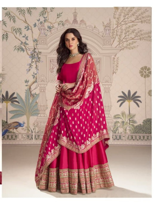 Heavy Silk Anarkali Wedding Full Stitched Gowns