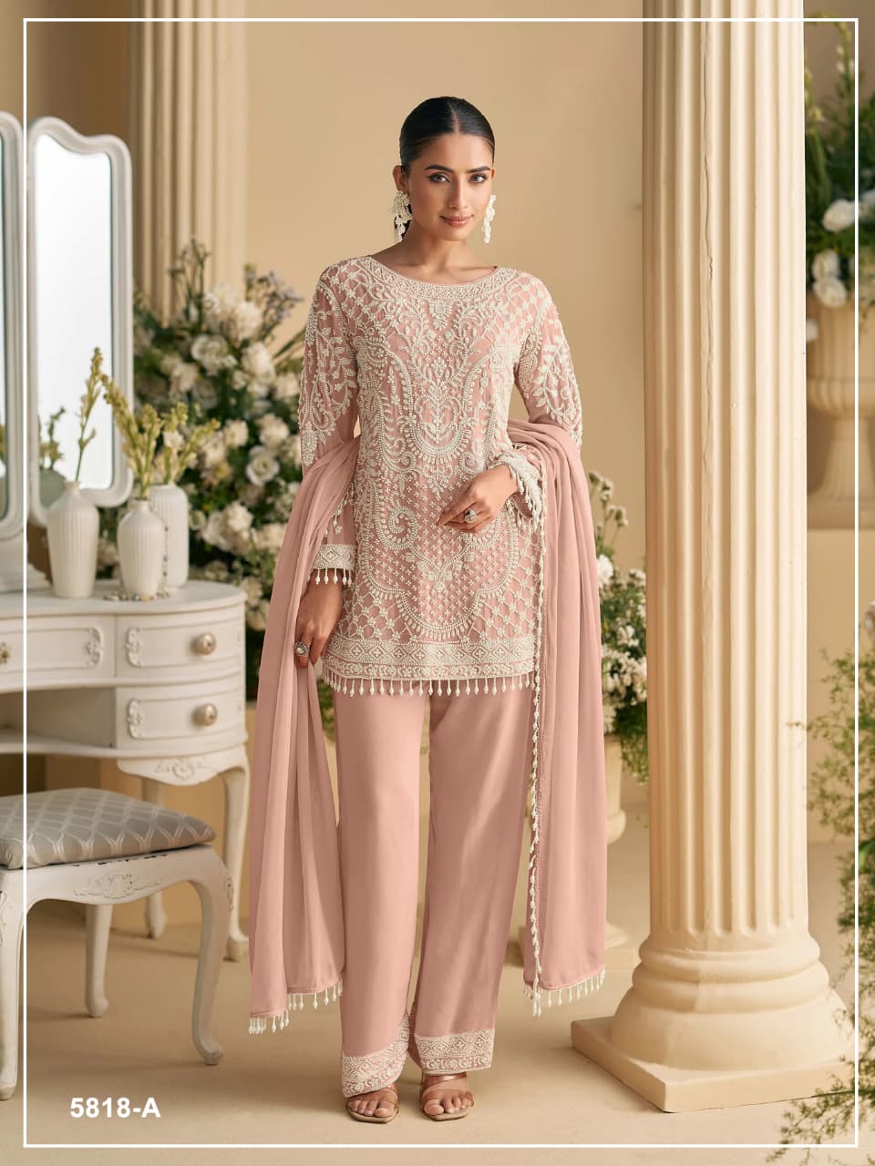 Georgette Semi Stitched Wedding Suits