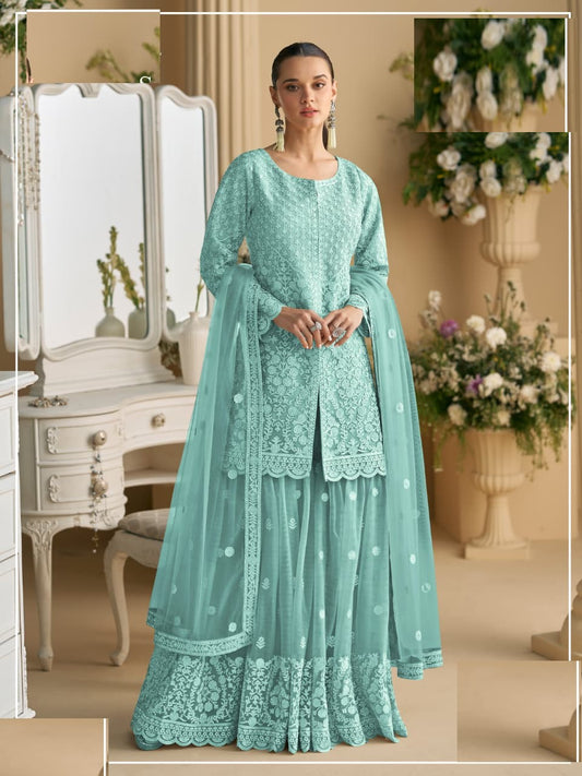 Net Full Stitched Free Size Upto XXL Wedding Suits
