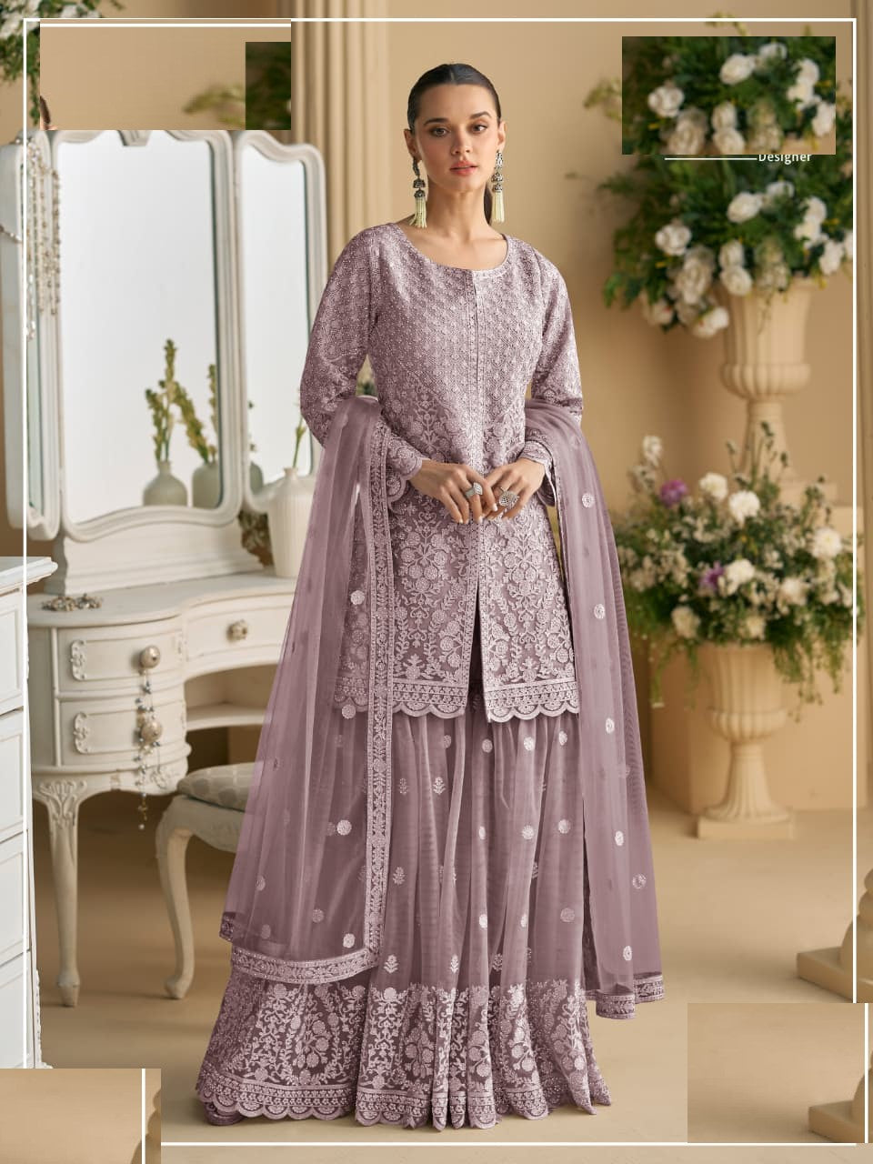 Net Full Stitched Free Size Upto XXL Wedding Suits