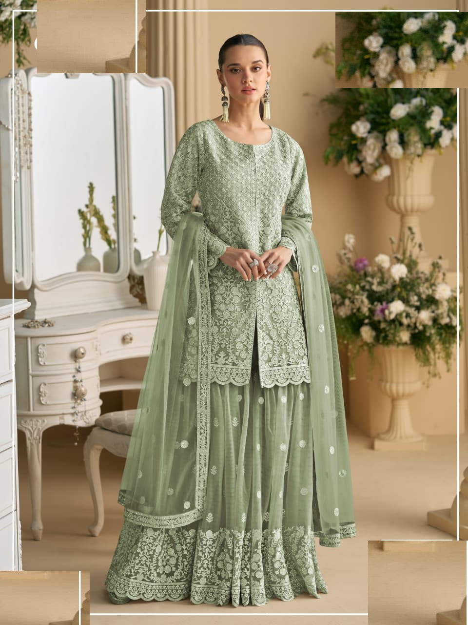 Net Full Stitched Free Size Upto XXL Wedding Suits