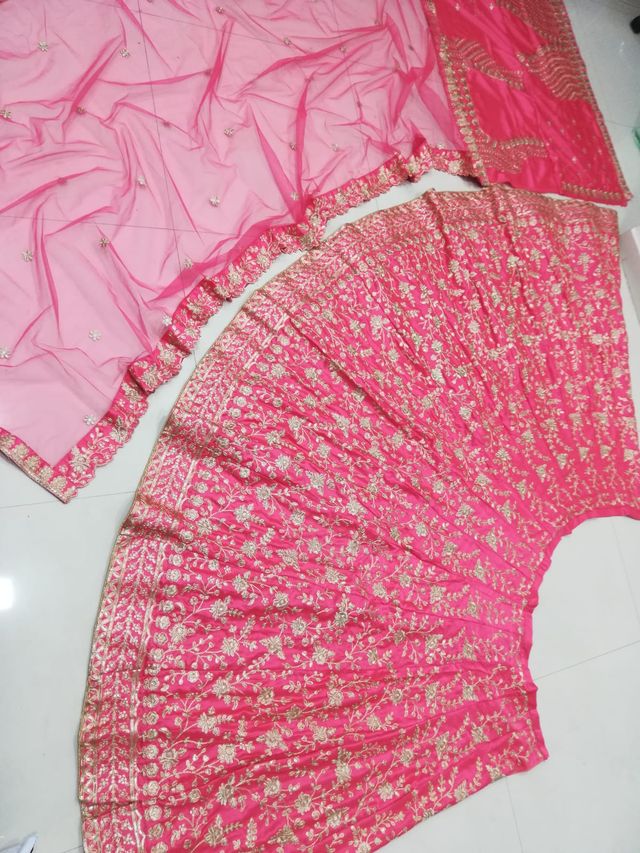 Embroidered Lehenga Set with Dupatta HKV-0060 PINK