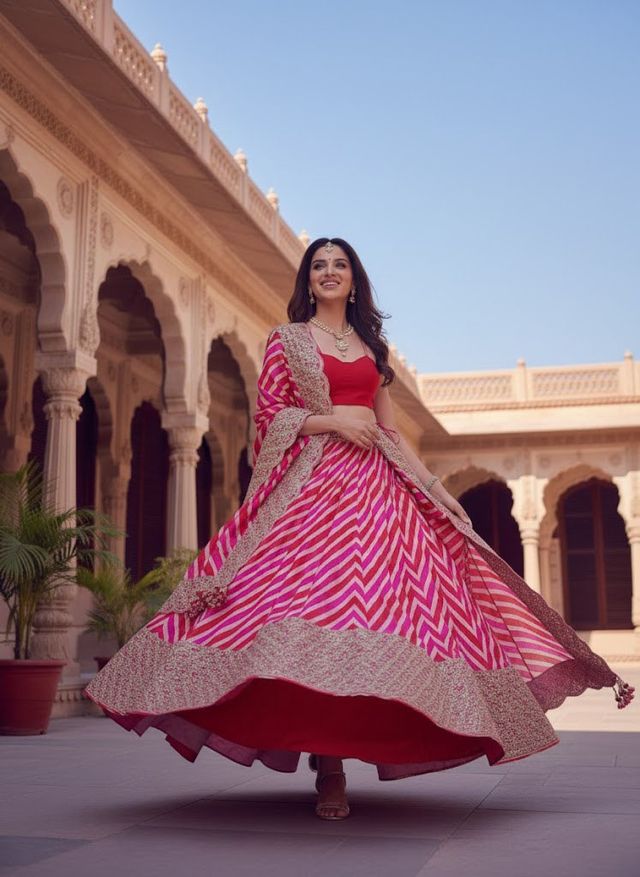 Rani Pink Designer Lehenga Set for Women – Party & Wedding Wear HKV-002950 MULTI COLOR
