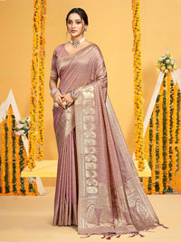 Mauve color Beautiful Assam Silk Fabric Saree Woven Designer Saree