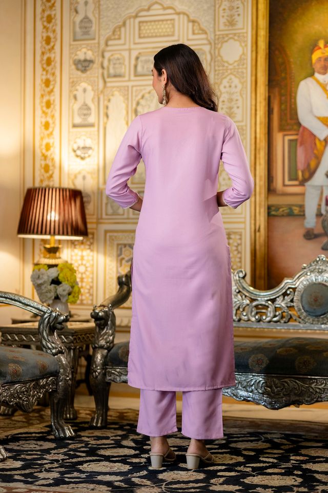 Pink Color Viscose Rayon Fabric Ceremonial Readymade Kurta Set with Dupatta