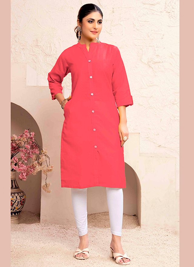 Gajri Color Magic Cotton Fabric Solid Designer Formal Girlie Kurta
