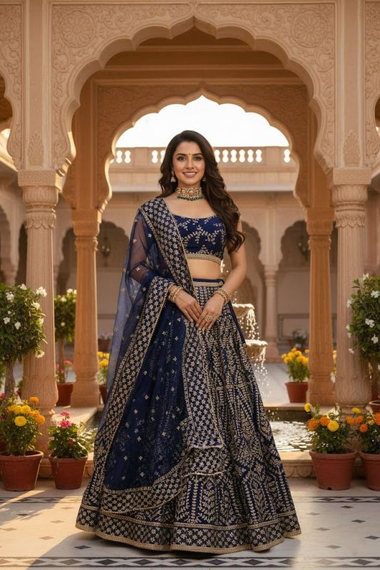 Noor Designer Lehenga Set HKV-00150 BLUE