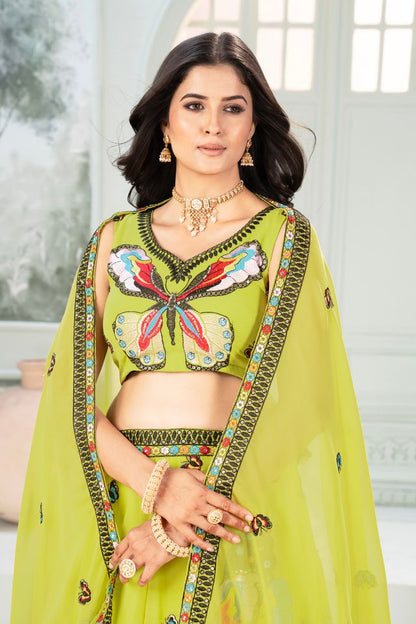 Traditional Embroidered Lehenga Set