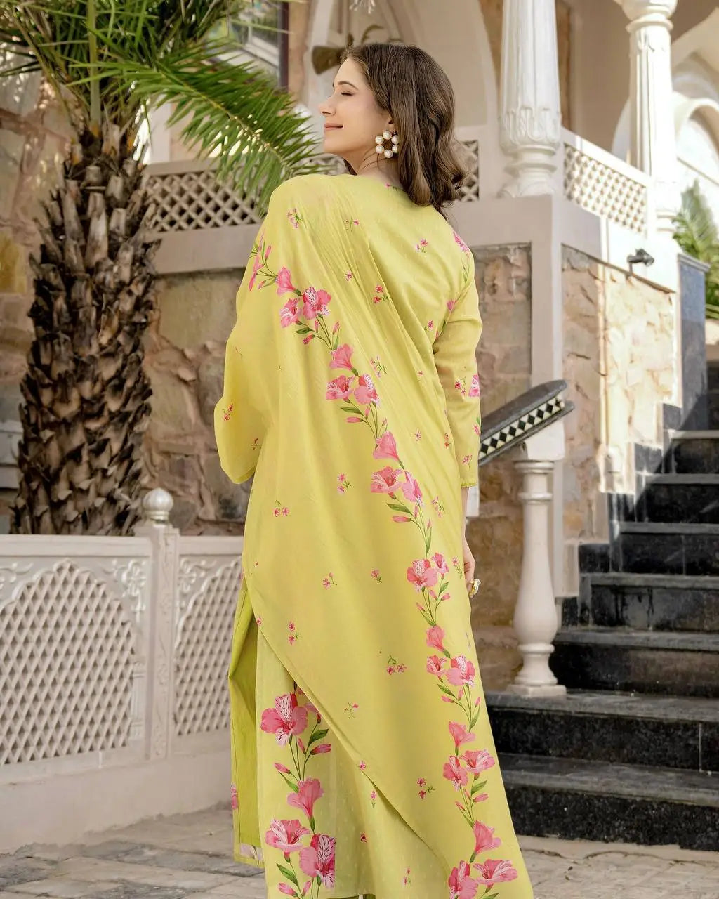 Women's Beautiful Chanderi Fabric Printed Work Straight Kurta Pant and Dupatta Set