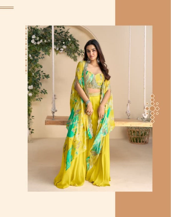Digital Print Indowestern Wedding Collection Free Size Upto 42