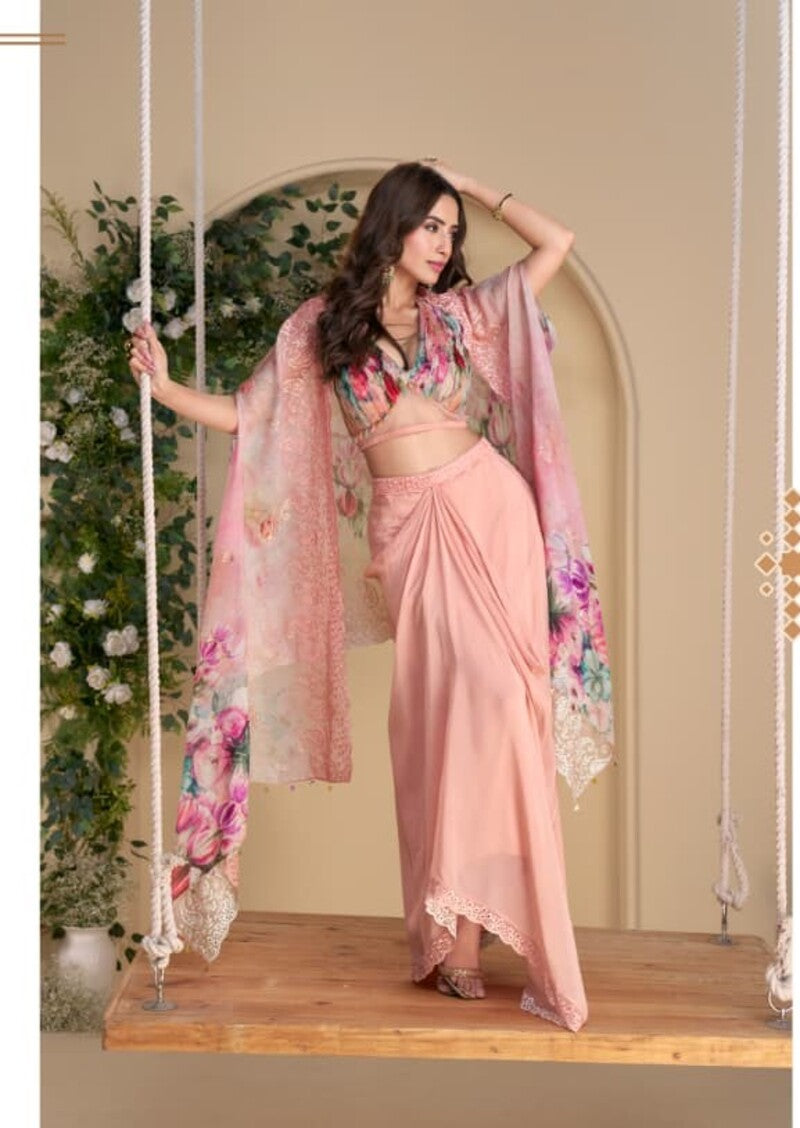 Digital Print Indowestern Wedding Collection Free Size Upto 42