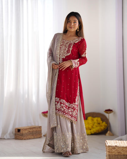 Ramzan Eid Dresses For Women, Semi-Stitched Party Wear Salwar Kameez Dupatta,