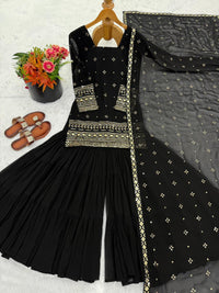 Sharara suit set for women Kurta sharara dupatta set Festive sharara suit
