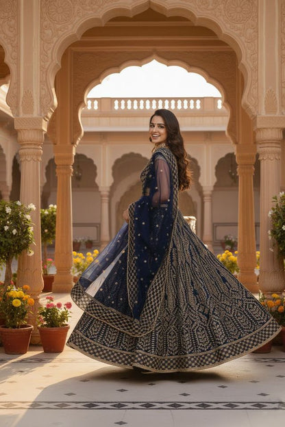 Noor Designer Lehenga Set HKV-00150 BLUE