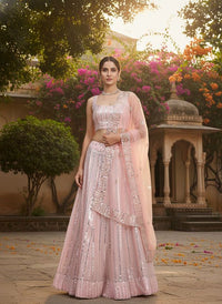 Zariya Turquoise Party Wear Lehenga HKV-002560 LIGHT PINK