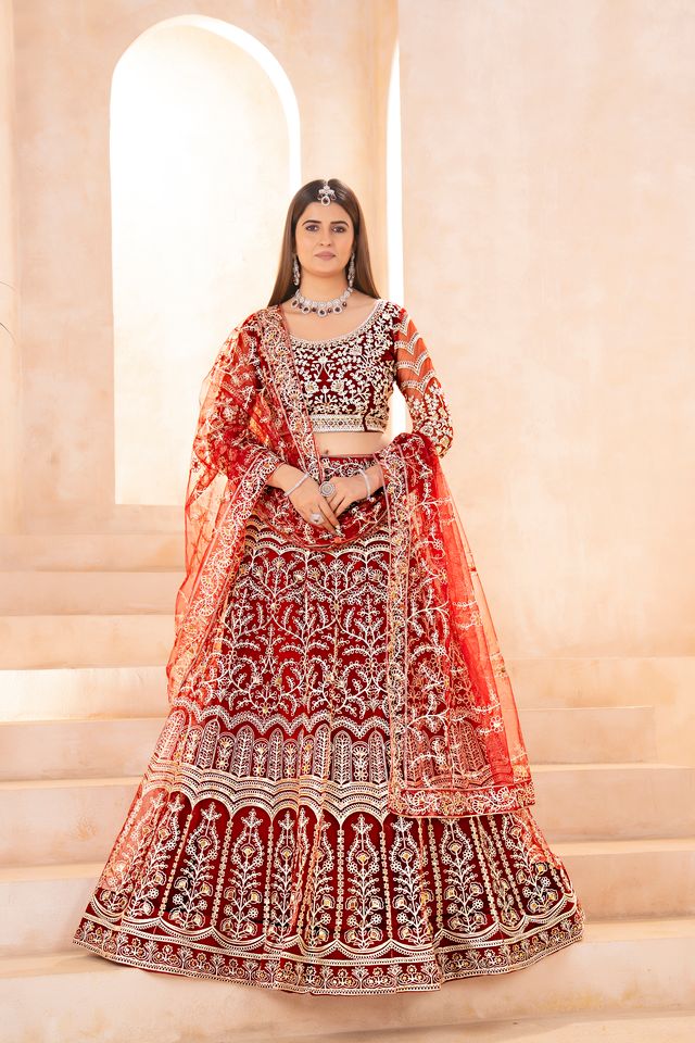 Designer Floral Heritage Lehenga