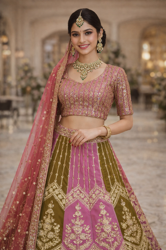 Premium Bridal Lehenga Choli Outfit Style 015