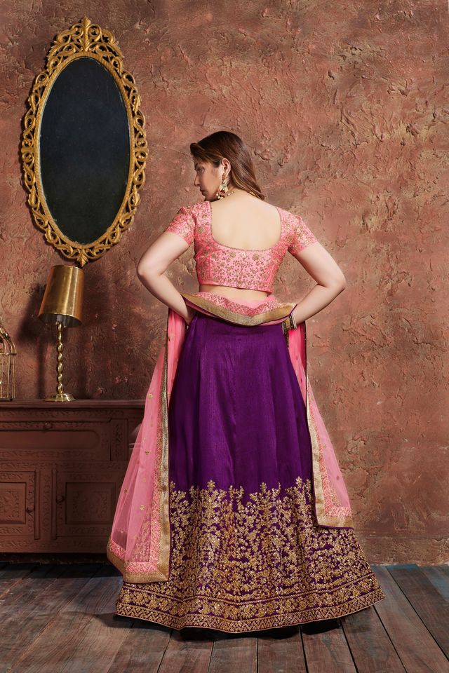 Elegant Floral Art Lehenga