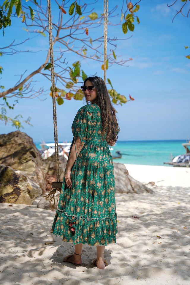 Readymade fancy gown collection  Green