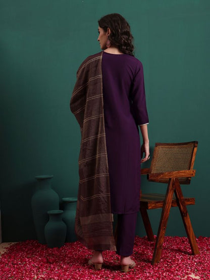 Purple Color Beautiful Ethnic Suit For Classy Trendy Girl