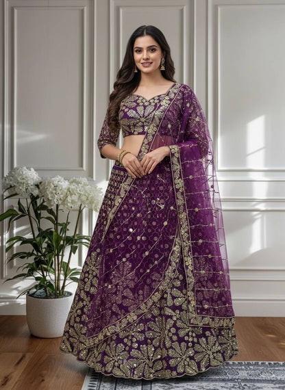 Regal Floral Embroidered Lehenga