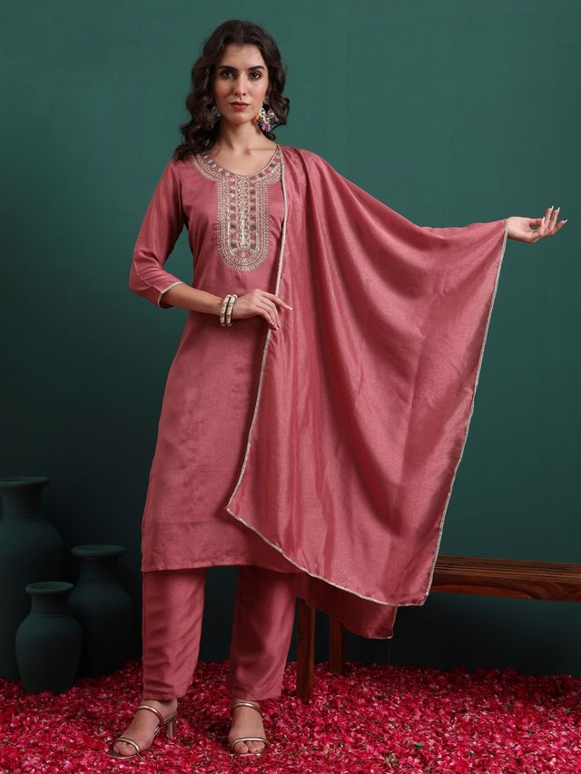 Pink Color Beautiful Ethnic Suit For Classy Trendy Girl