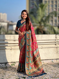 Pink Color Elegant Viscose Silk Fabric Rich Sophisticated Saree