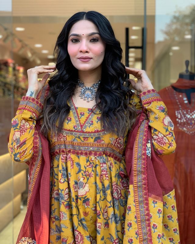 Yellow Color Beautiful Partywear Kurta Set With Dupatta For Stylish Looks
