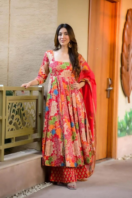 Designer Printed Anarkali Suit Collection