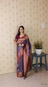 Green Color Banarasi Silk Fabric Woven Designer Traditional Saree