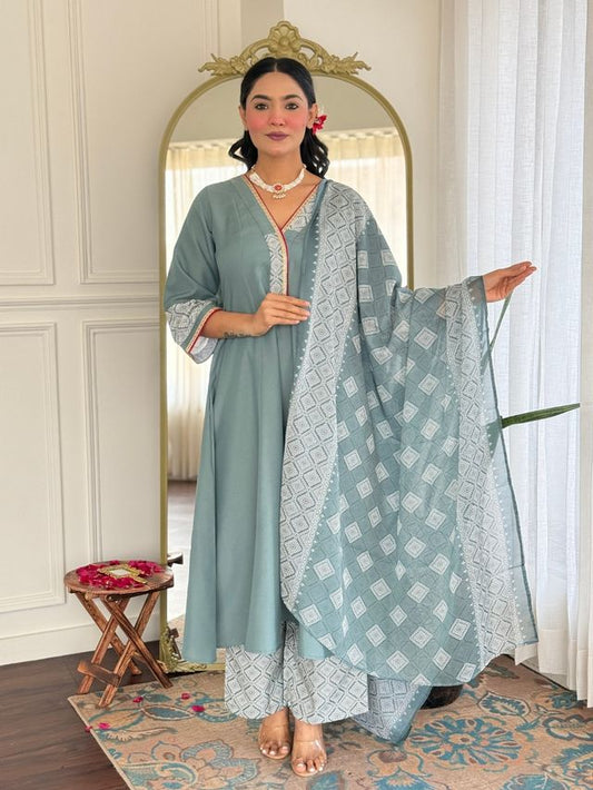 Green Color Rayon Fabric Designer Ethnic Readymade Kurta Set