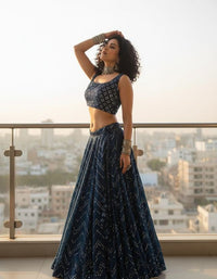 Party Wear Lehenga Choli with Embroidery HKV-003230 BLUE