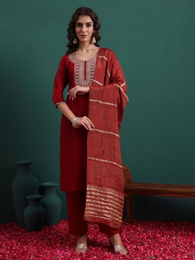 Maroon Color Beautiful Ethnic Suit For Classy Trendy Girl