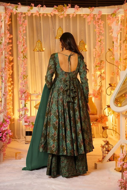 Ethnic Anarkali Suit Set with Dupatta