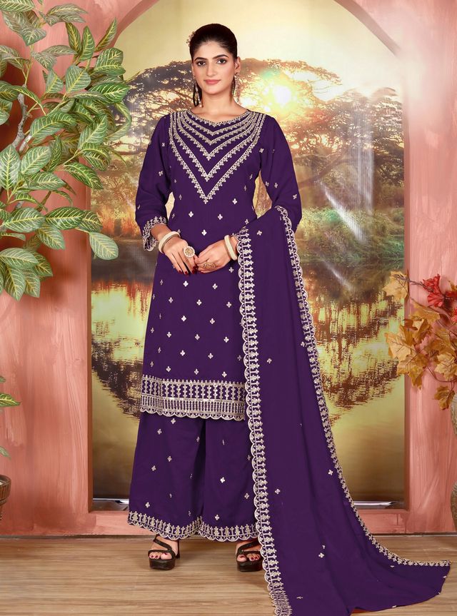 Beautiful Ethnic Palazzo Dress For Designer Ceremonial Looks