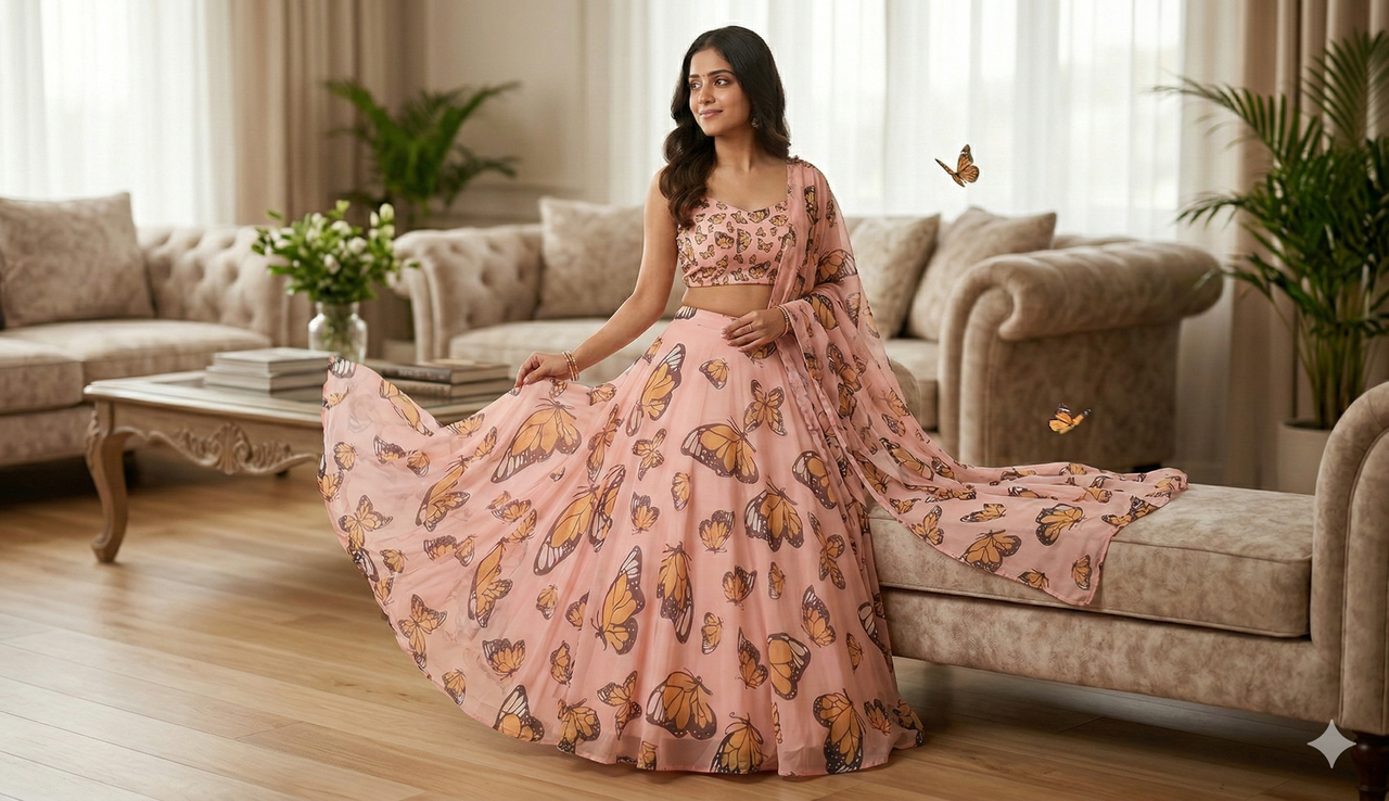 Festive  Designer Lehenga Choli Set for Women HKV-003640 MULTI COLOUR